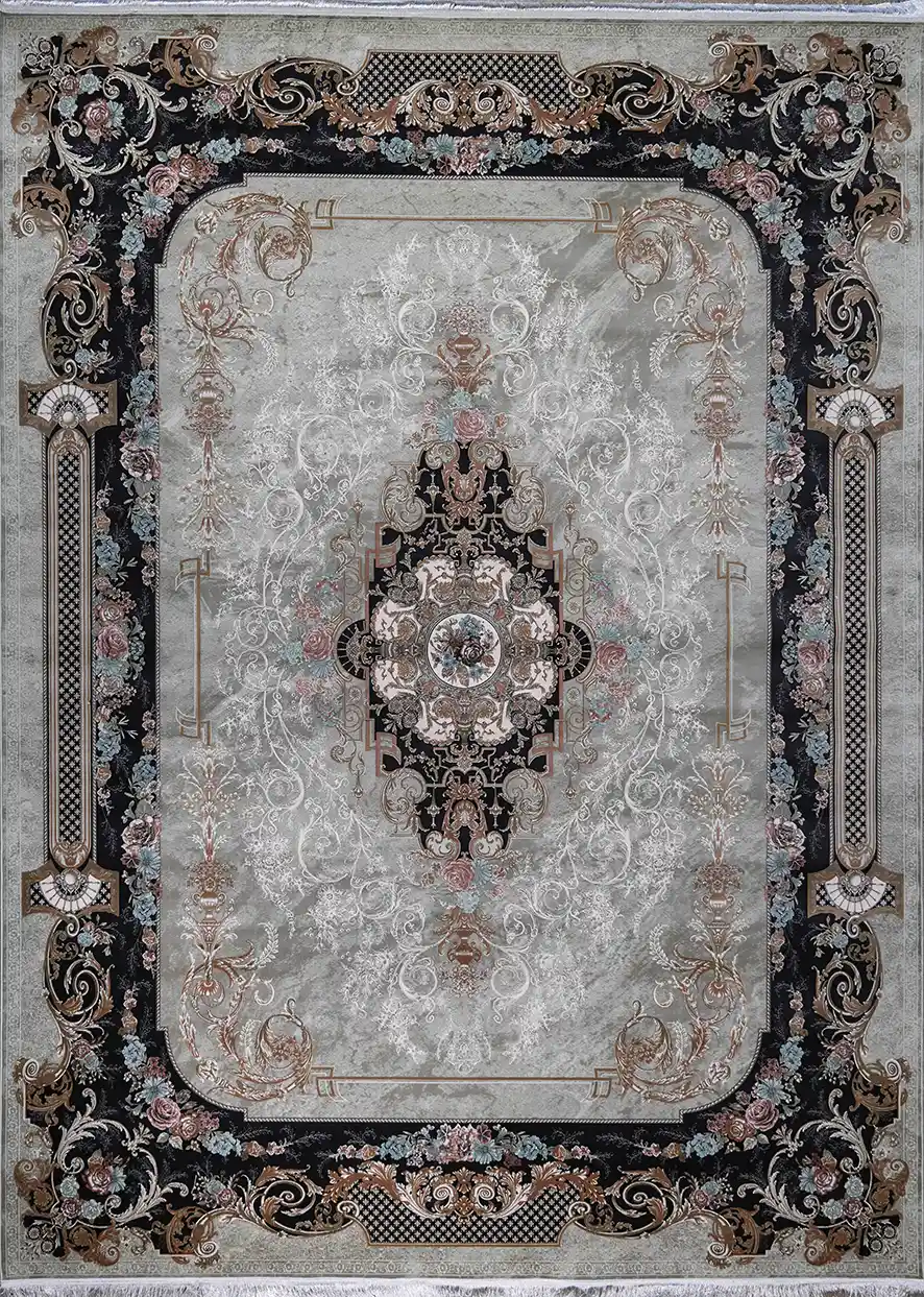 فرش ملودی نقرهای آبی پازیریک ۱۲۰۰ شانه